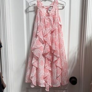 Disney Pink Floral Ruffle Dress